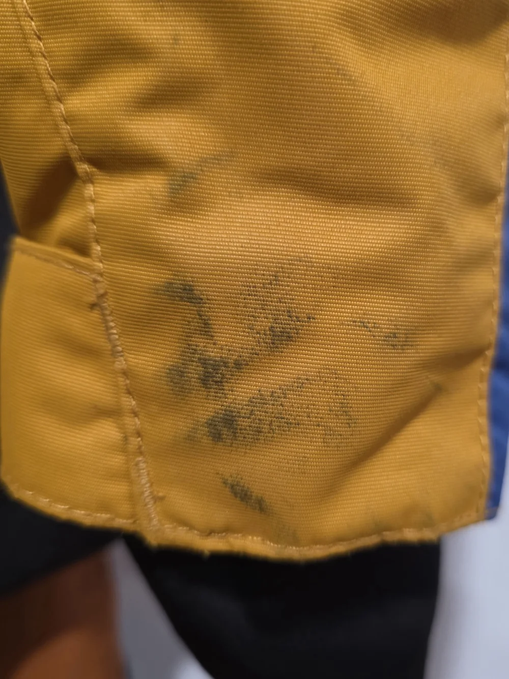 deux par deux Mustard, Blue & Black Colorblock Kids Ski Jacket Size 14